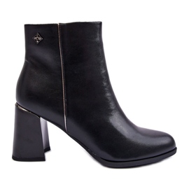 Bottines En Cuir Noir Popilla
