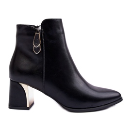 Bottines Isolées En Cuir Noir Amanis le noir