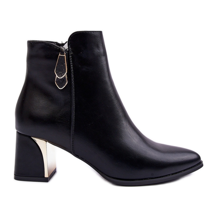 Bottines Isolées En Cuir Noir Amanis le noir