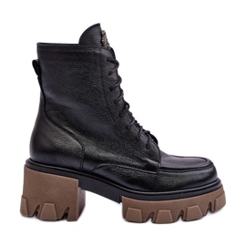 Bottines Trappeuses Isolées En Cuir Femme Noir Lemar Rehin le noir Bottines Trappeuses Isolées En Cuir Femme Noir Lemar Rehin le noir