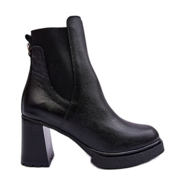 Bottines Lemar Liresa en cuir noir