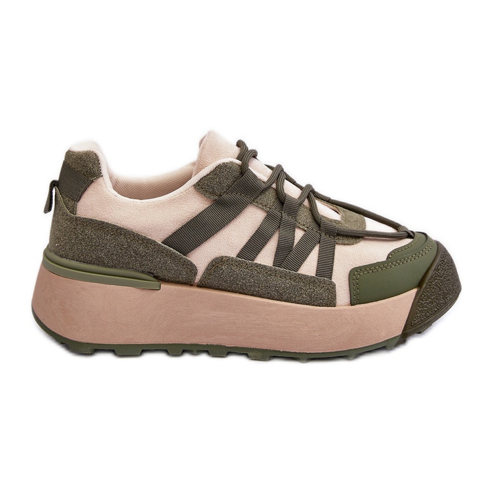 PS1 Chaussures de sport en daim pour femmes sur la plateforme Beige et vert Rohan PS1 Chaussures de sport en daim pour femmes sur la plateforme Beige et vert Rohan