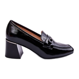 Vinceza Escarpins à Talons Vernis Noir Idona le noir
