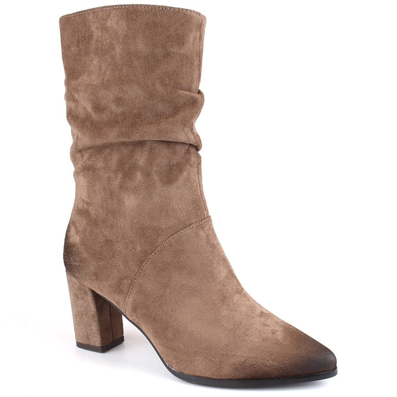 Bottes courtes, froissées et isolées pour femmes, marron, Vinceza 58146 brun
