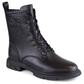 Bottines isolées à lacets et fermeture éclair pour femme, noir Filippo DBT4045