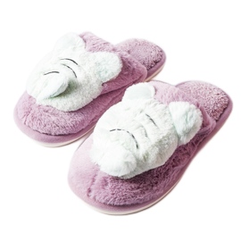 Chaussons Abeilles doux violets et verts