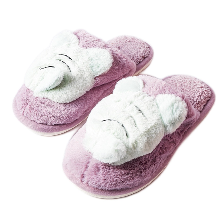 Chaussons Abeilles doux violets et verts