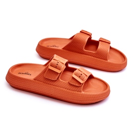 Tongs Femme En Mousse à Lanières Orange Tongs Femme En Mousse à Lanières Orange