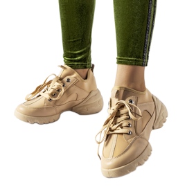 Baskets beige foncé avec tige Abal souple