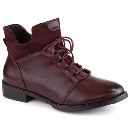 Bottes isolées M.Daszyński W SAN23B, bordeaux rouge