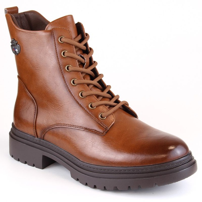 Potocki W WOL181B bottines à lacets et fermeture éclair, marron brun