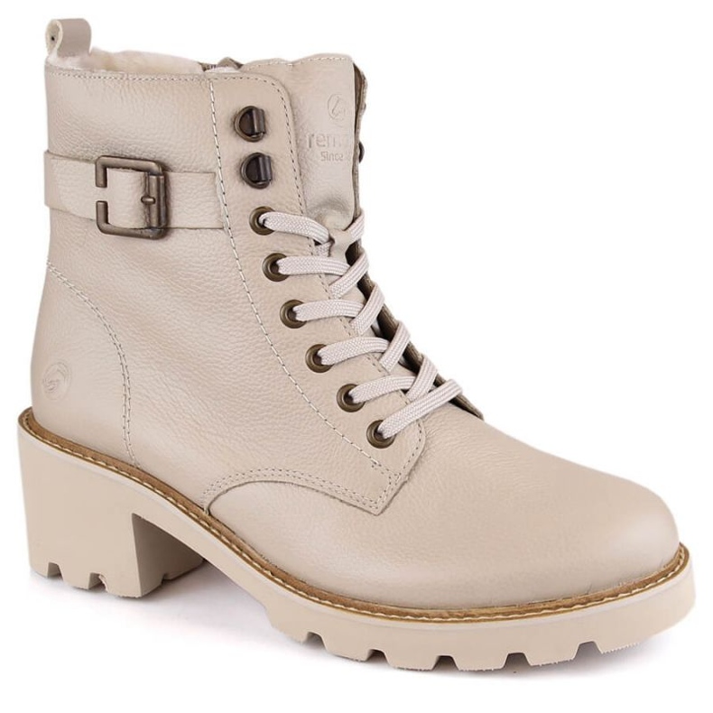 Bottes en cuir confortables et isolées Remonte RKR615, beige