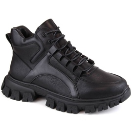 Sergio Leone W SK417 bottes plateforme isolées, noir le noir
