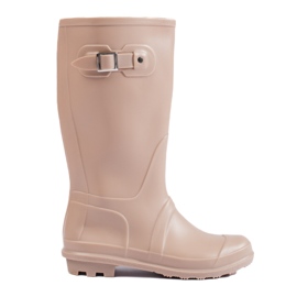 Bottines Wellington femme beiges à boucle Shelovet Bottines Wellington femme beiges à boucle Shelovet