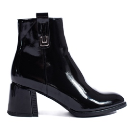 Bottines à talons hauts Shelovet classiques vernies noires le noir Bottines à talons hauts Shelovet classiques vernies noires le noir