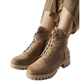 Bottines isolées en éco-daim Noha beiges