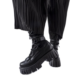 Bottines chaussettes noires avec bande de roulement Colce le noir