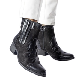 Santiags basses noires Henriette