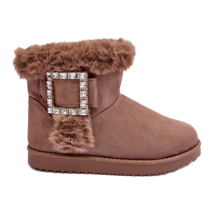 Bottes de neige isolées avec boucle, beige foncé Dulca