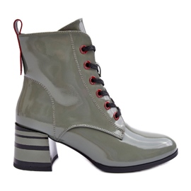 Bottes à talons hauts vernies S.Barski MR870-49 Vert Bottes à talons hauts vernies S.Barski MR870-49 Vert
