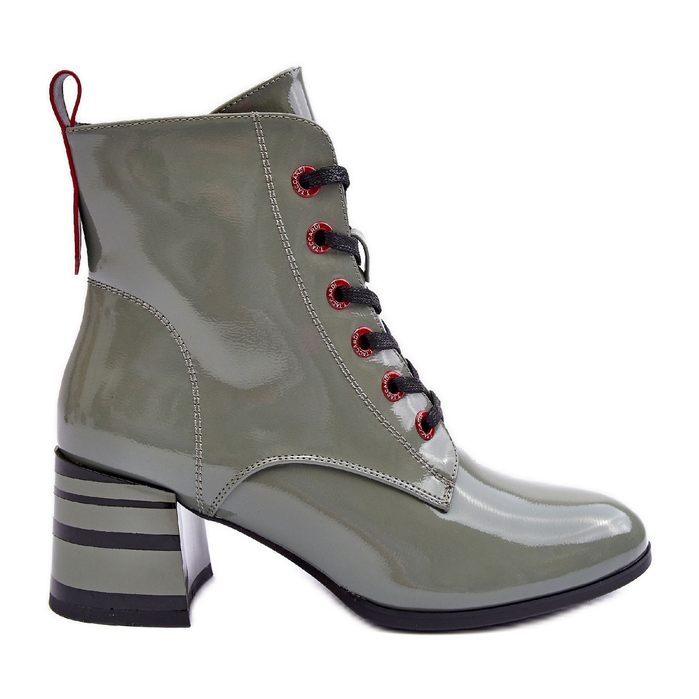 Bottes à talons hauts vernies S.Barski MR870-49 Vert