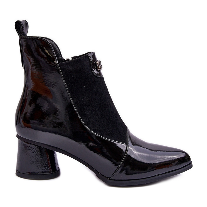 Bottes à Talons Hauts en Cuir S.Barski MR870-96 Noir le noir