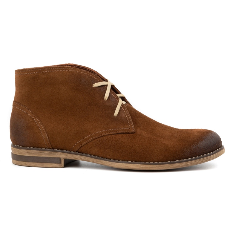 Kampol Bottines homme isolées en daim 102KAM, marron brun