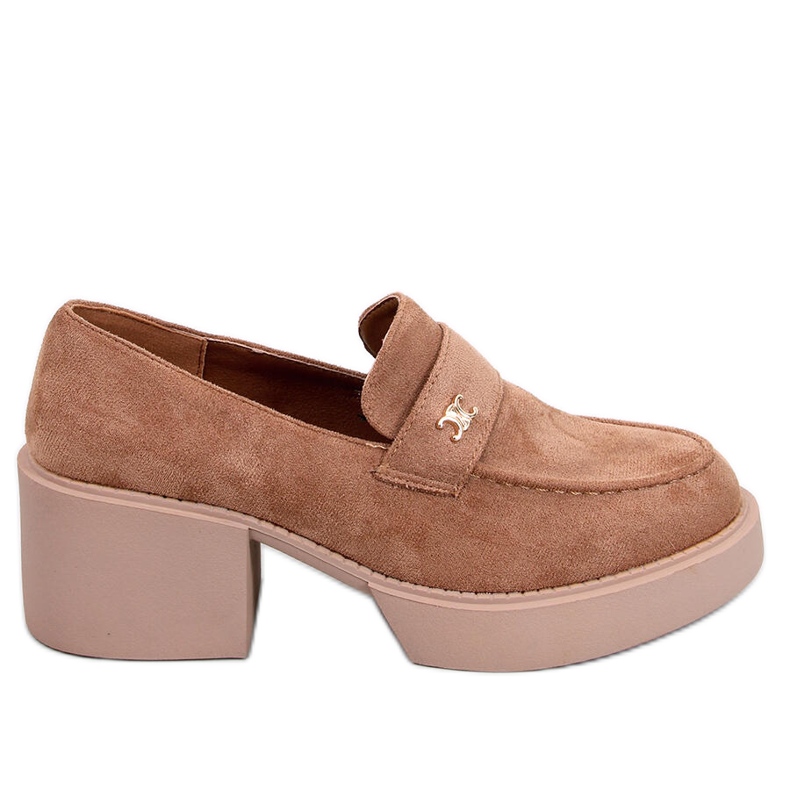 Mocassins à talons Coniff Camel brun
