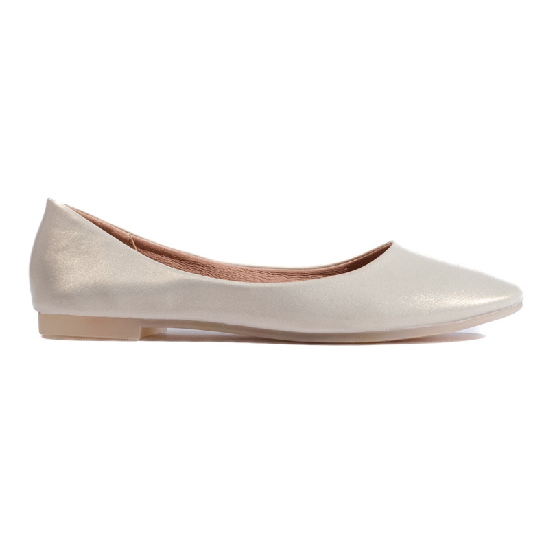 Ballerines beiges pour femmes en cuir écologique Shelovet