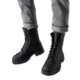 Inna Baskets noires finition Thiery mate