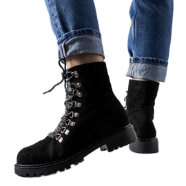Bottines Hayed en éco-daim noir le noir