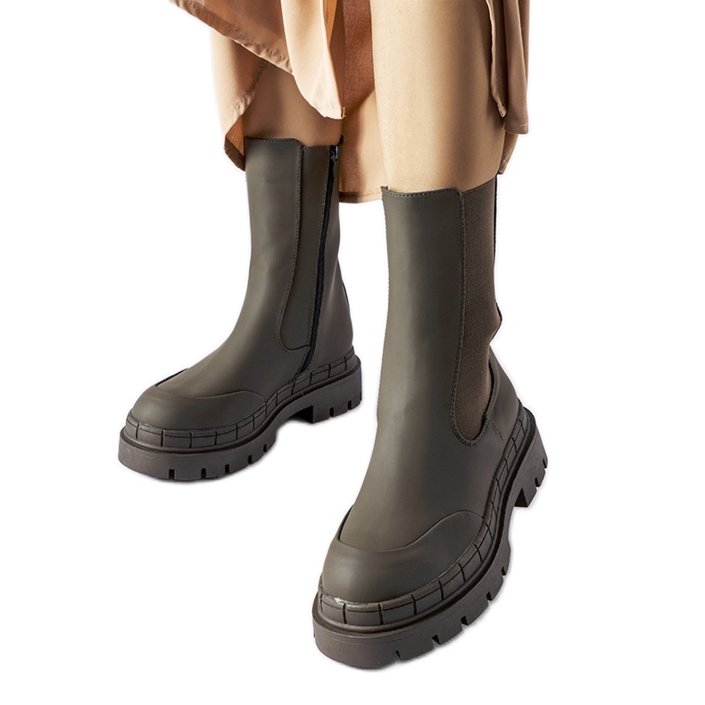 Bottes en caoutchouc massif vert par Casal