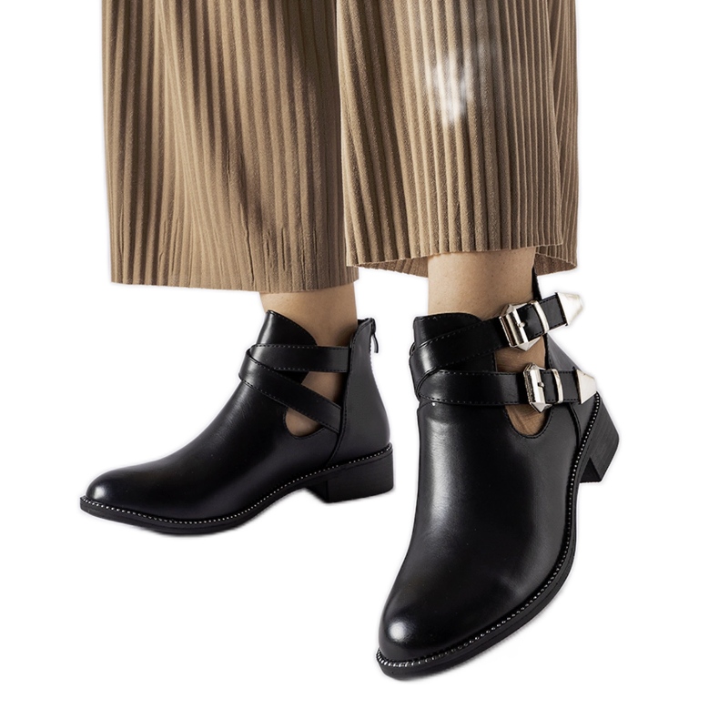 Ideal Shoes Bottines ouvertes noires Y8157 Noir le noir Ideal Shoes Bottines ouvertes noires Y8157 Noir le noir