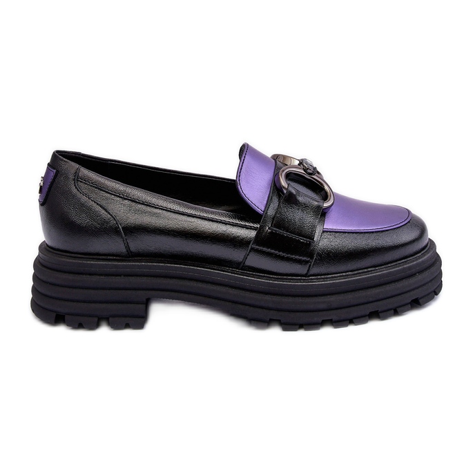 Laura Messi Mocassins Femme En Cuir à Talons Plats Noir et Violet Elkiza le noir Laura Messi Mocassins Femme En Cuir à Talons Plats Noir et Violet Elkiza le noir