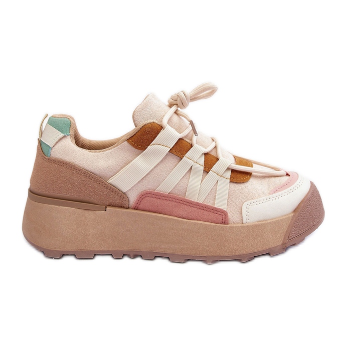 PS1 Chaussures de sport en daim pour femmes sur la plateforme beige Rohan