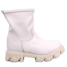 Grants Bottines semelle épaisse beiges