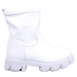 Grants Bianco bottes à semelle épaisse blanche