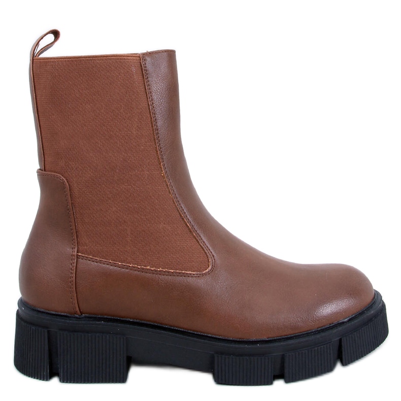 Bottines Chelsea femme Sneed Camel brun