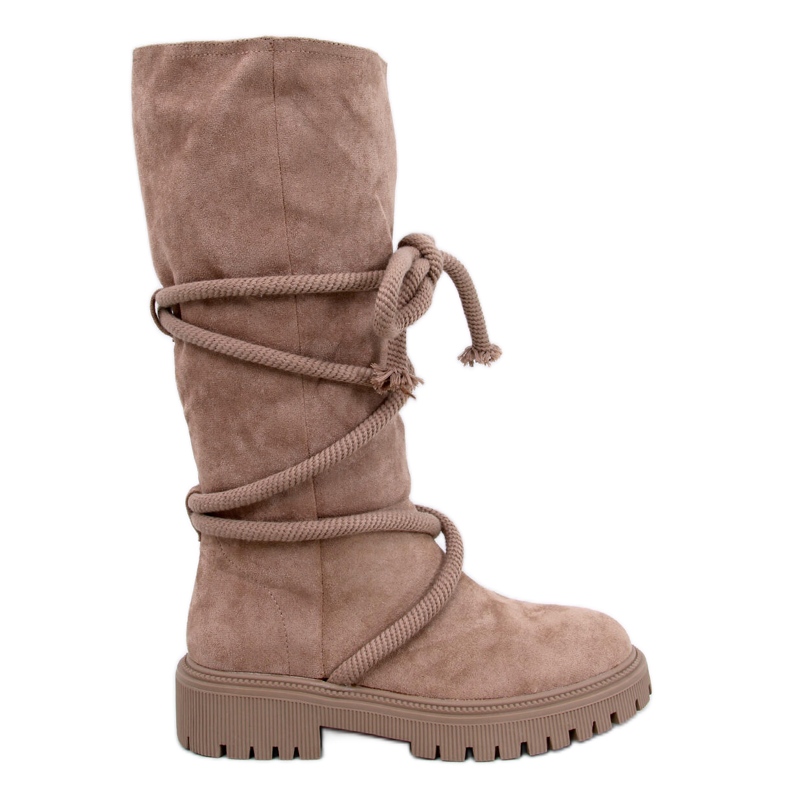 Boots en daim avec cordon Spicer Khaki beige Boots en daim avec cordon Spicer Khaki beige