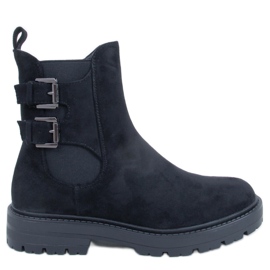 Lanier Bottines en daim noir le noir