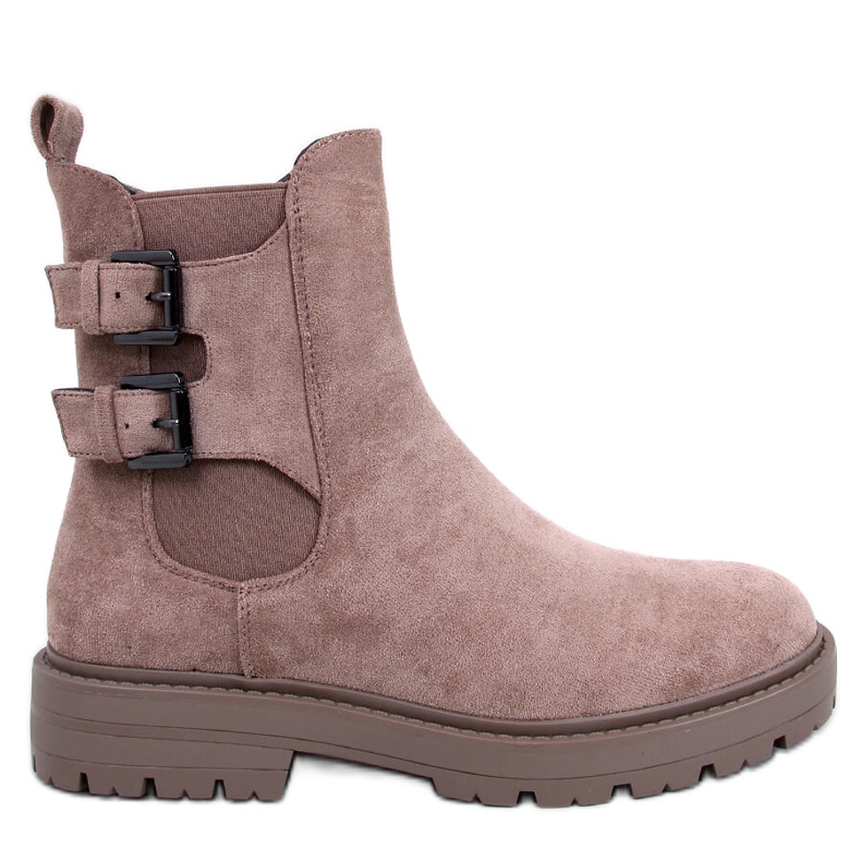 Bottines en daim taupe Lanier beige