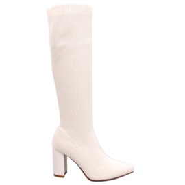 Elisha Bottines à talons élastiques beiges