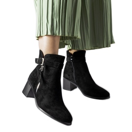 Bottines à talons bas Bédard noires le noir