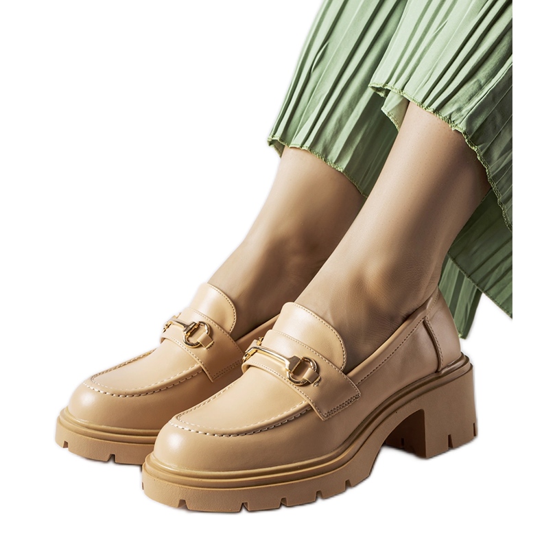 Chaussures à talons beiges de Fabrizio