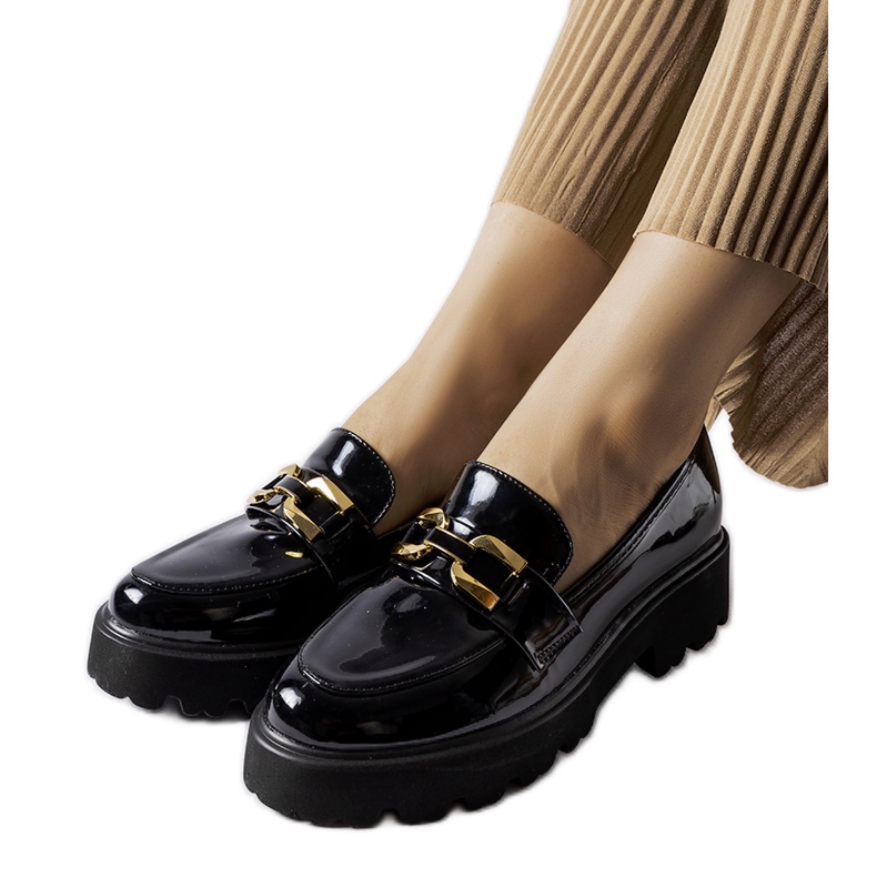 Inna Chaussures Clay vernies noires le noir