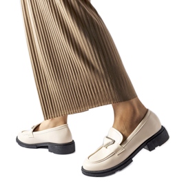 Mocassins beiges ornés de strass Marsilius