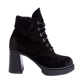 Bottines à lacets en daim Lemar Flomes noires le noir