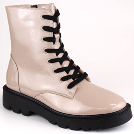 Vinceza W JAN240 bottines isolées vernies beiges Vinceza W JAN240 bottines isolées vernies beiges
