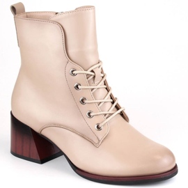 Bottines isolées à talons hauts Vinceza W JAN242B, beige
