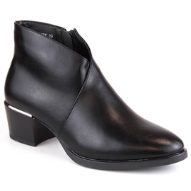 Bottes cowboy isolées à talons hauts Vinceza W JAN244, noir le noir